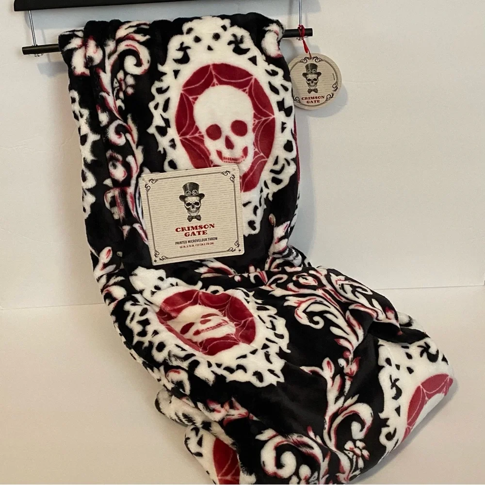 Crimson Gate Skull Blanket 50” x 70”